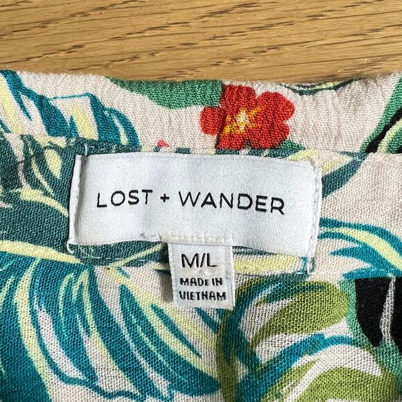 Lost + Wander The Seascape Coverup Dress Size M/L in Luau Vacation Resort Cruise - Picture 5 of 7